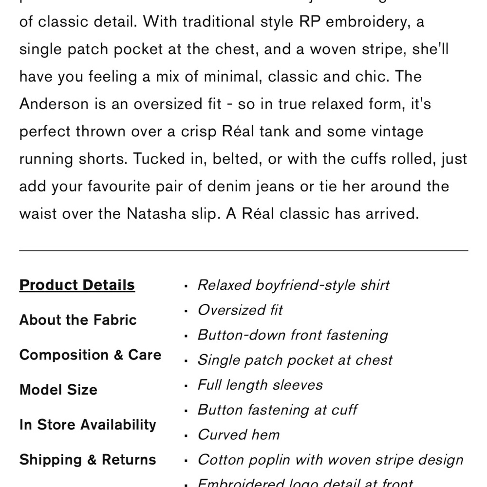 Realisation Par Anderson Button Down - Picture 5 of 9